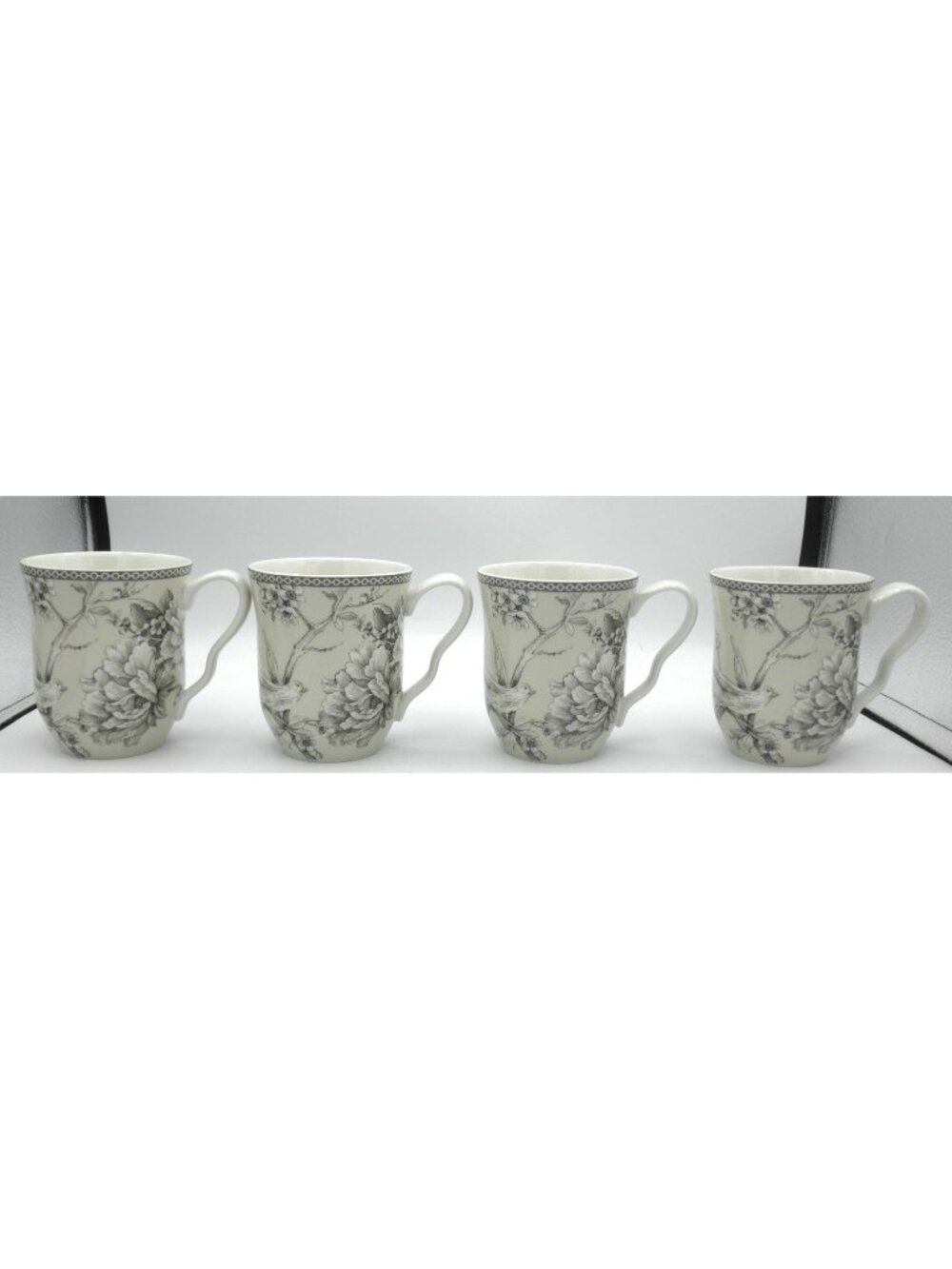 Adelaide Antique White by 222 Fifth Mugs Set of 4 Pattern Code: 22FADEAW